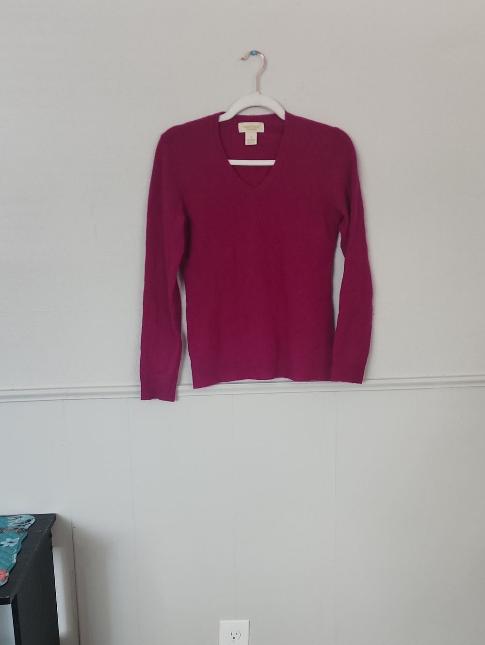 Women's Crewneck Sweater in Fuchsia - Lightweight Everyday Knit